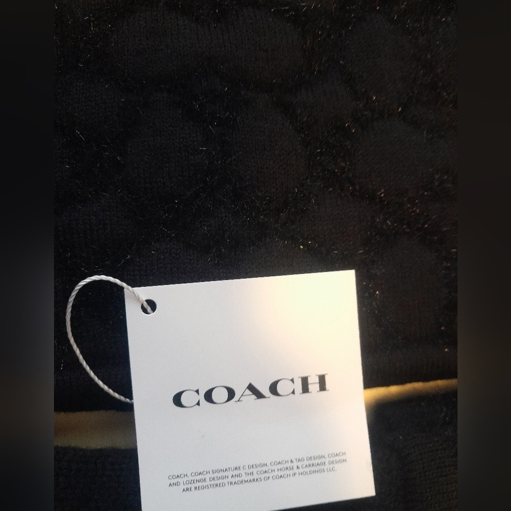 New Coach Gloves And Headband Set In Sing.Black With Gift Box NWT - Picture 9 of 11
